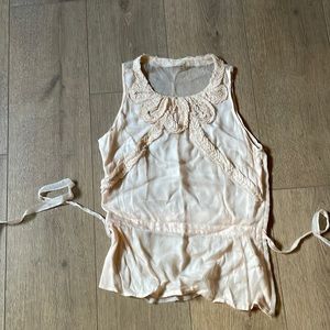 Silk Holt Renfrew Sheer Sleeveless Blouse